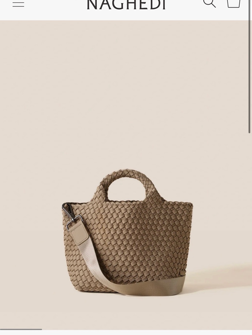 NWT Naghedi Mini Tote Cashmere Woven